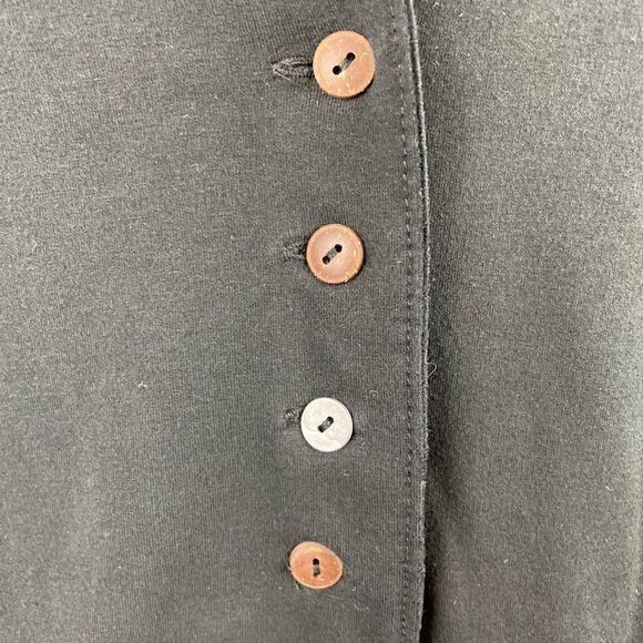 White Lotus Black Button Down Jacket Size L EUC - Picture 6 of 8